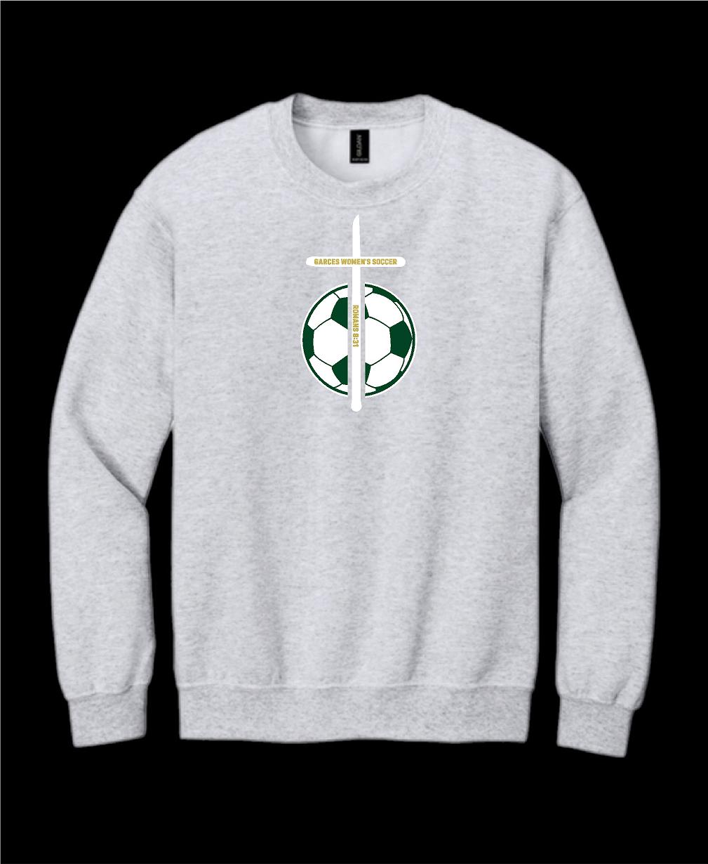 Garces Womens Soccer Crew Neck Sweater Ash 1