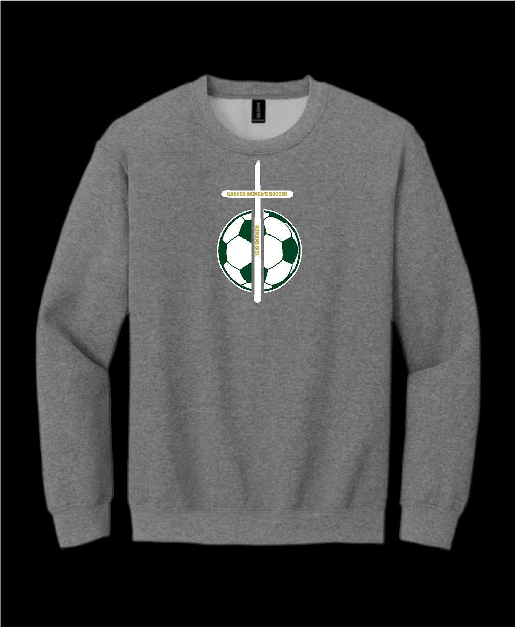 Garces Womens Soccer Crew Neck Sweater Graphite Heather 1