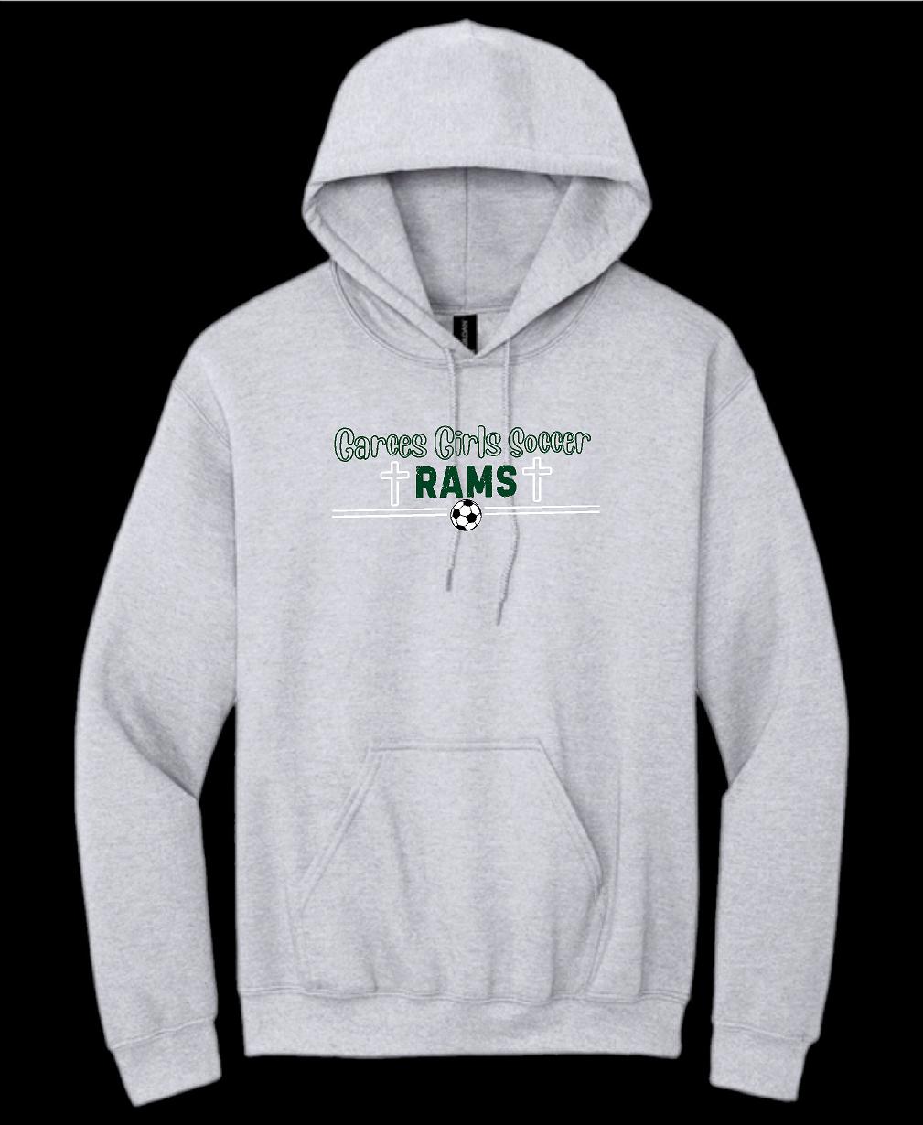 Garces Womens Cotton Hoodie Ash 2