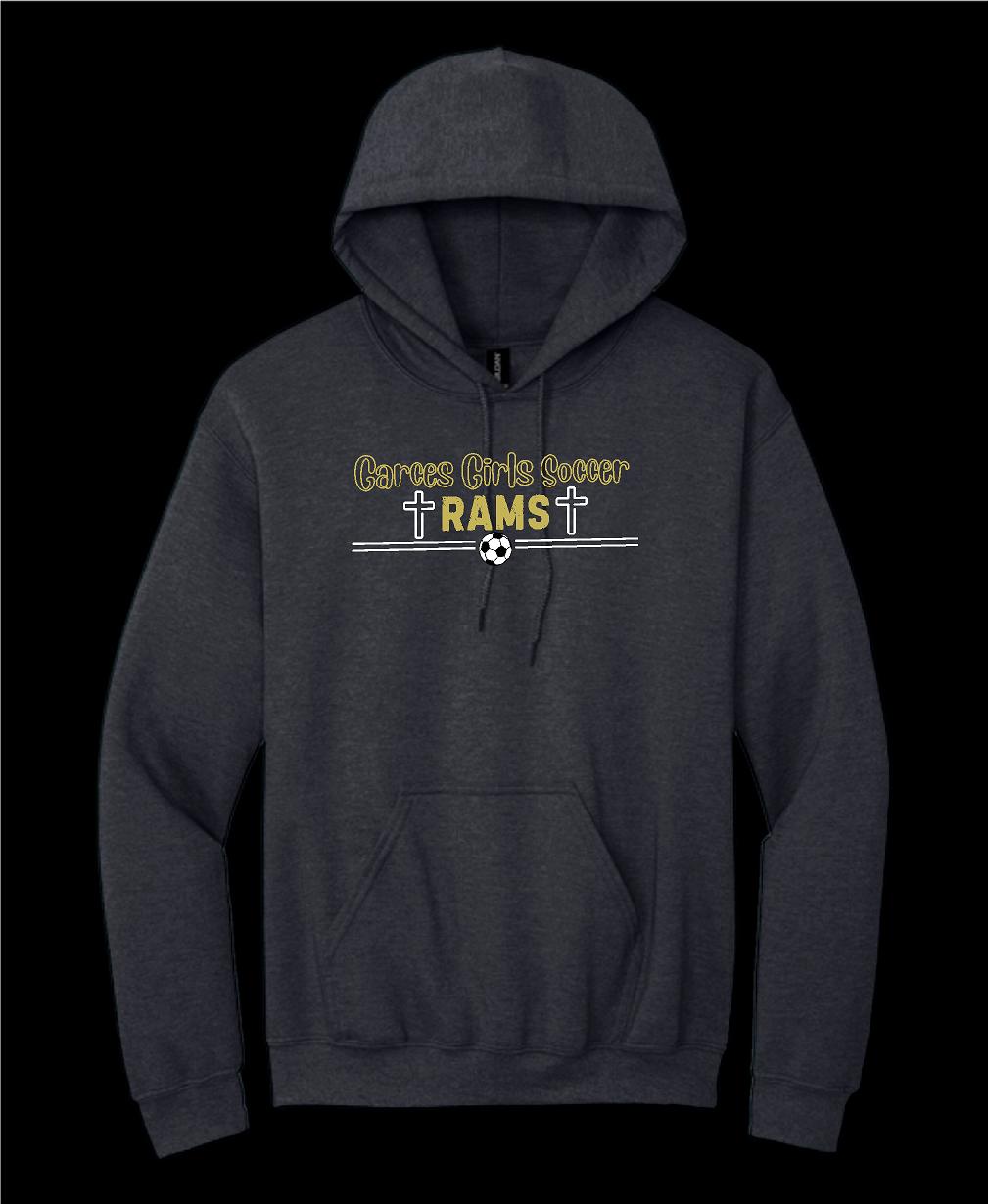 Garces Womens Cotton Hoodie Dark Heather 2