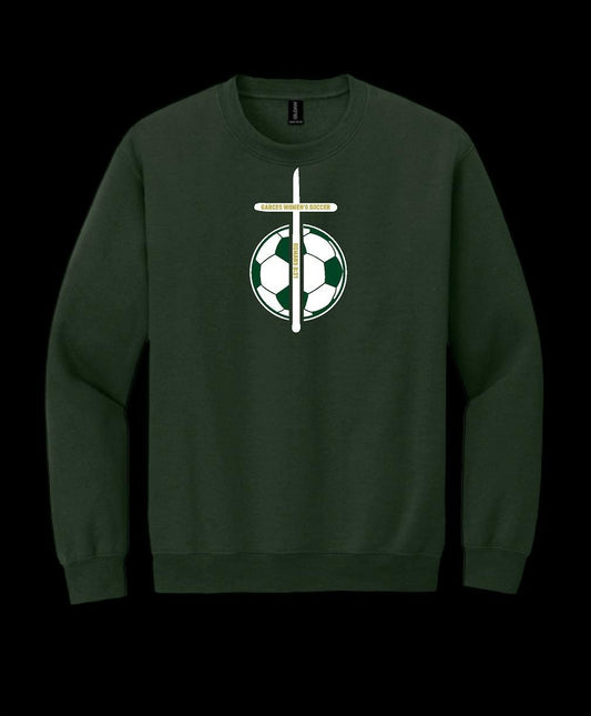 Garces Womens Soccer Crew Neck Sweater Forest Green 1