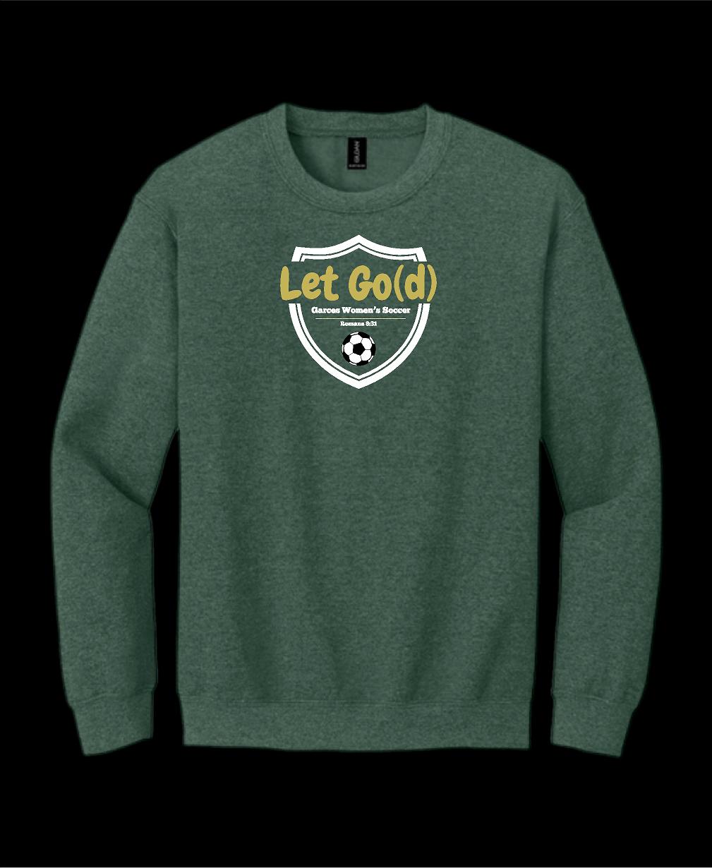 Garces Womens Soccer Crew Neck Sweater Green Heather 4