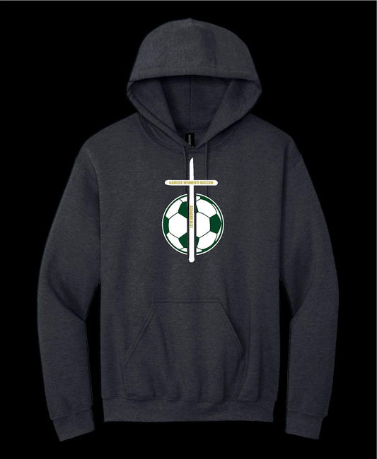 Garces Womens Cotton Hoodie Dark Heather 1
