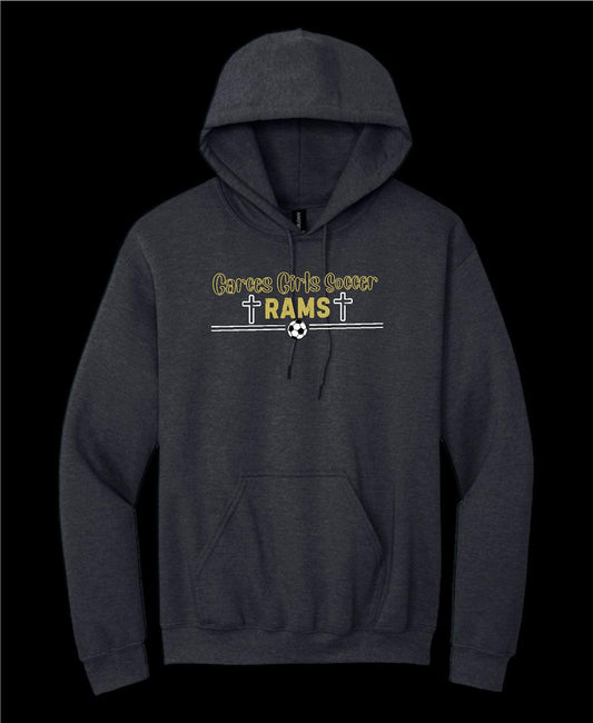 Garces Womens Cotton Hoodie Dark Heather 2