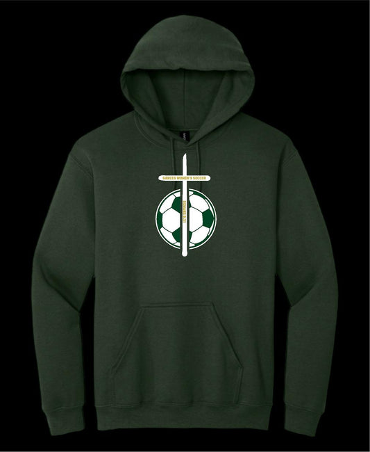 Garces Womens Cotton Hoodie Forest Green 1