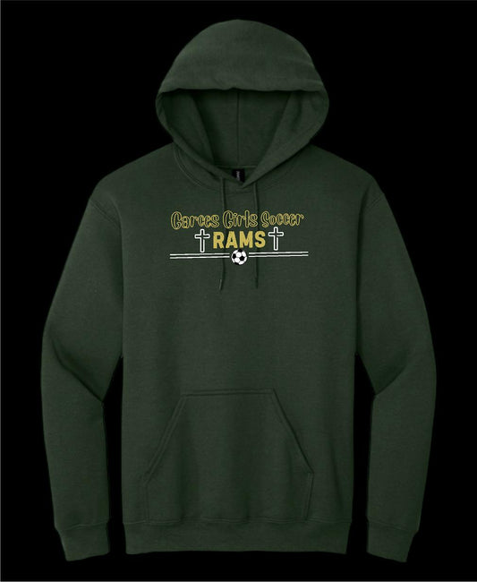 Garces Womens Cotton Hoodie Forest Green 2