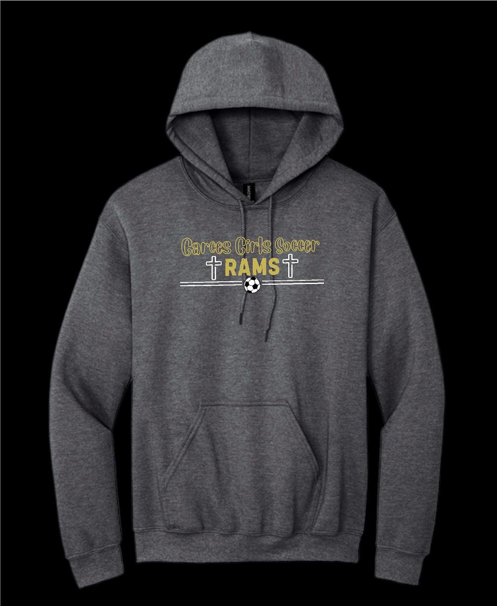 Garces Womens Cotton Hoodie Graphite Heather 2