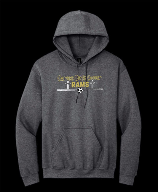 Garces Womens Cotton Hoodie Graphite Heather 2