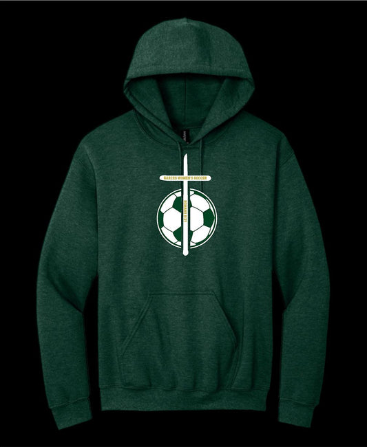 Garces Womens Cotton Hoodie Green Heather 1