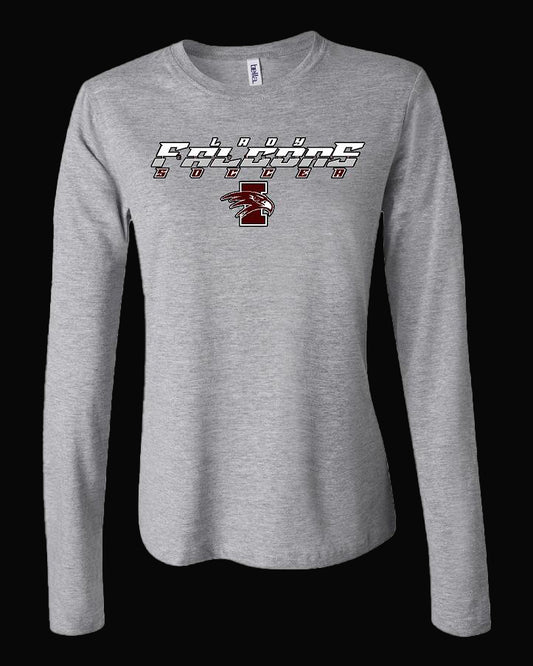 Independence Falcons Women's Cut Long Sleeve Grey
