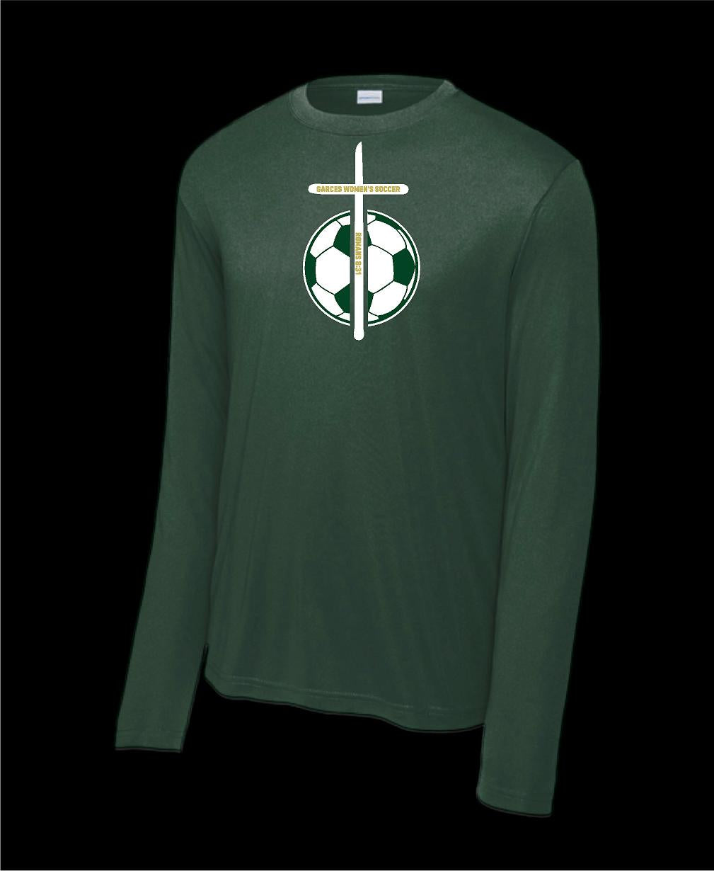 Garces Women’s Long Sleeve Poly Forest Green 1
